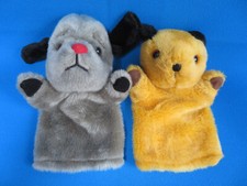SOOTY & SWEEP plush TEDDY BEAR & PUPPY DOG soft toy HAND PUPPET VINTAGE 2008