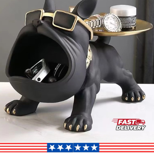30cm resin bulldog statue - 30cm,