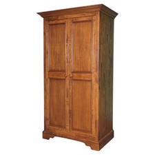VINTAGE BROWN OAK WILLIS & GAMBIER DOUBLE WARDROBE