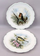 2 Royal Albert Woodland Birds Plates, Robin & Blue Titmouse Reginald Johnson