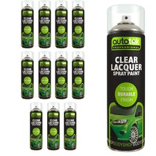 AutoTek Clear Lacquer Multi-Purpose Aerosol Spray Paint 500ml x12