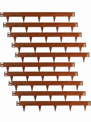 Flexible metal lawn edging 10m - flexible,