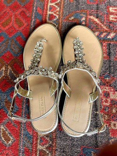 River island jewelled toe post - island,