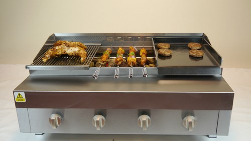 Chargrill with griddle hot - with,