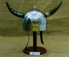 HORNS VIKING ARMOR BESTS MEDIEVAL VIKING WARRIOR HELMET WITH  STAND DECOR GIFT