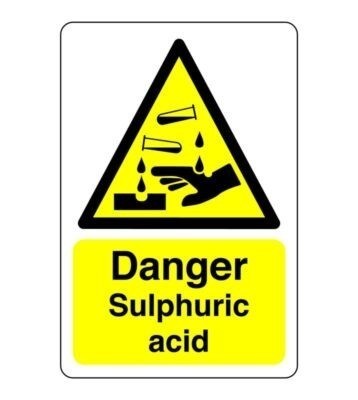 Danger sulphuric acid sign - sulphuric,