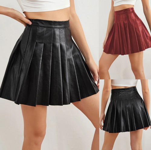 Women genuine leather - women, skirt