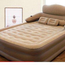 Double King Size Air Bed Mattress with Pump&Pillow Kit Inflatable High Raised UK