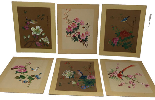 Six vintage chinese hand - six,