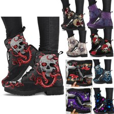 Womens Goth Punk Combat Boots