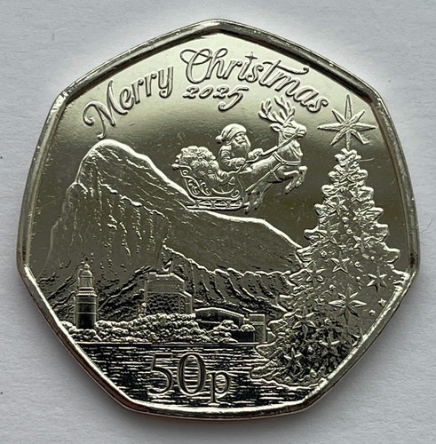 Gibraltar merry christmas 50p - gibraltar,