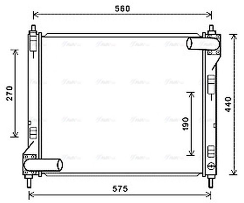 Ava coolant radiator dn2354 - coolant,