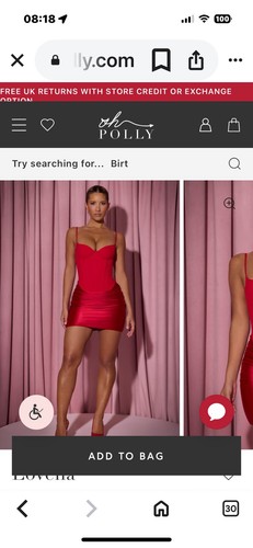 Lovella red corset dress - red,