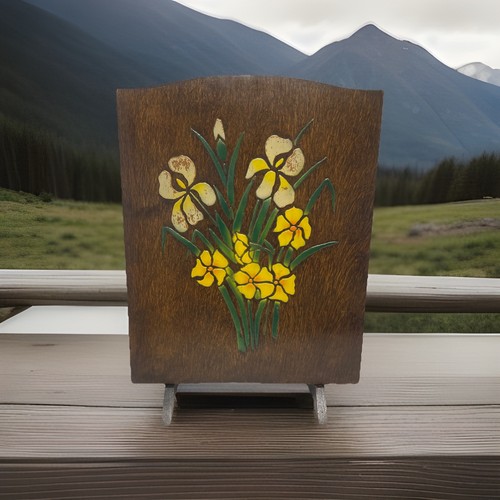 Vintage wooden fire screen