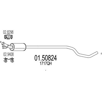 Citroen 308 middle silencer - citroen,