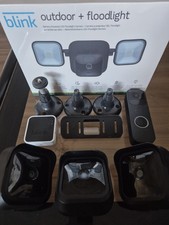 Blink Outdoor 4 Camera Security System incl floodlight + doorbell + sync module