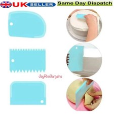 3 Pcs Plastic Cake Scraper
