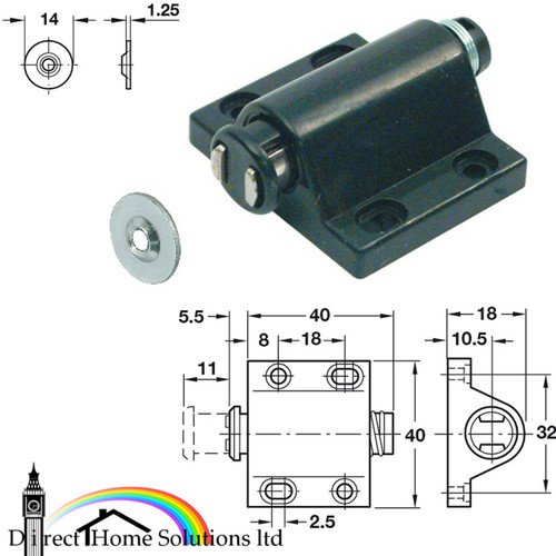 Magnetic pressure catch - pressure,