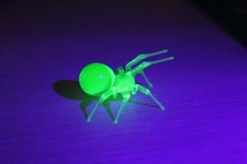 Vaseline Glass Spider Uranium Glass Figurine Spider Glass UV Spider Glass