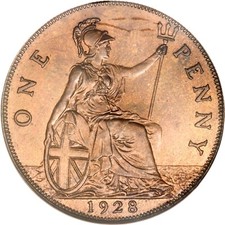 1910 - 1936 GEORGE V PENNY 1D
