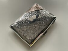 Lovely Solid Silver & 9ct Gold Cigarette Case by Smith & Bartlam Birmingham 1908