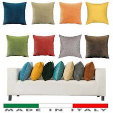 Federe Cuscini Divano Coppia Copricuscino Con Cerniera Tinta Unita 40x40 50x50 