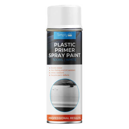 White plastic primer spray - white,
