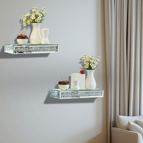 Modern silver glass floating - modern,
