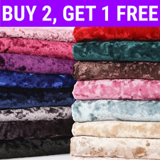 Crushed Velvet Fabric Upholstery- 150cm (59") Wide - 180gsm - By the Metre