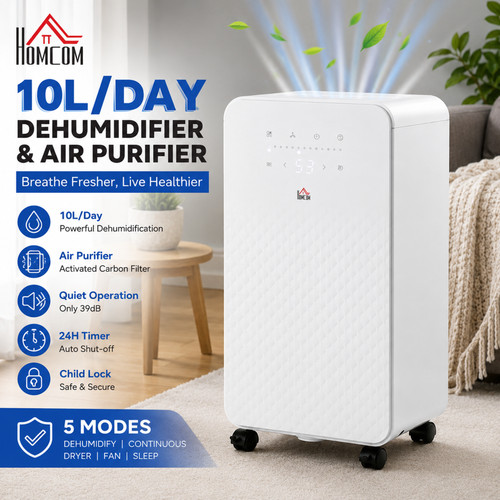 Homcom 10l day protable - 10l/day, quiet
