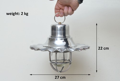 Aluminium ships lamp - , polished