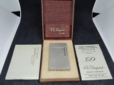 Vintage Dupont gas lighter silver line 1L with Box