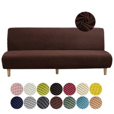 Armless Sofa Bed Cover Jacquard Futon Cover Folding Couch Sofa Cover Protector