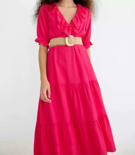 Zara frilled midi dress - midi, ~