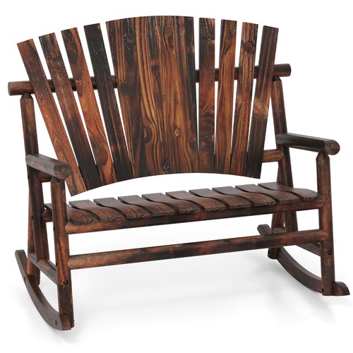 Double wooden rocking chair - rocking,