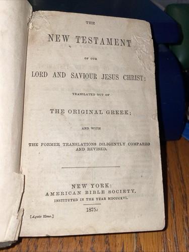Antique pocket bible 1875 - bible,