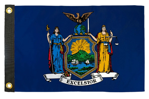 New york flag 12x18in boat - york,