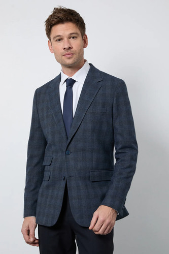 Burton navy blazer - blazer, mens