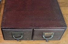 Vintage Card Catalog Oak
