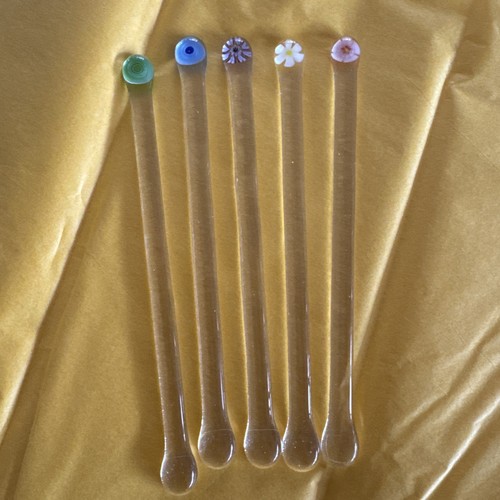 Glass cocktail sticks stirrers - sticks,