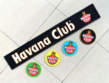 Havana Club Rubber bar mat spill mat drip mat bar runner& 4pcs Mix coasters pubs