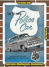 Metal Sign - 1952 Ford Police