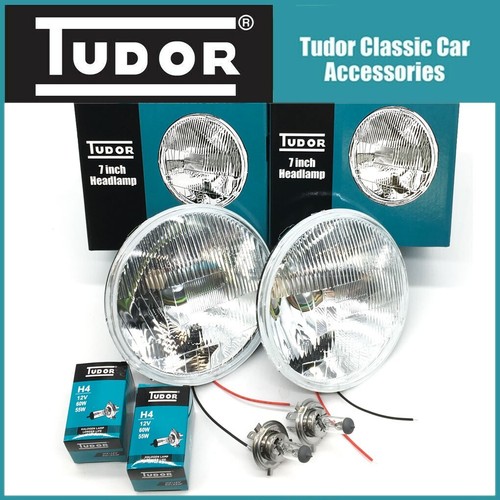 Tudor halogen h4 headlamps - 7",