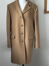 Zara Women’s Manteco Wool Mix Camel Pea Coat Classic EuXXL UK 16/18 Military