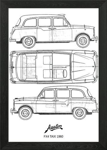 Bnw austin fx4 - taxi, 1960