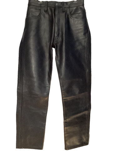 Aero black leather trousers - aero,