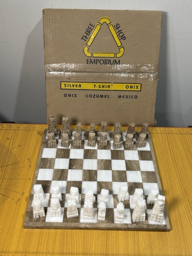 Vintage handmade onyx - onyx, chess