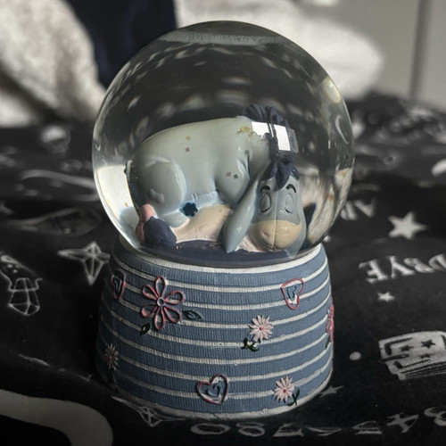 Disney eeyore snow globe blue - disney,