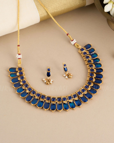 Blue nagapada mala jewellery - mala,