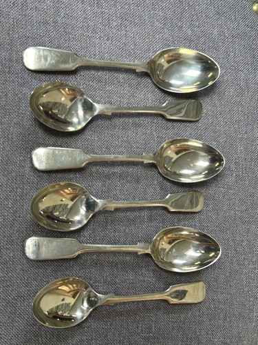 Set antique silver plate - of,